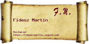 Fidesz Martin névjegykártya